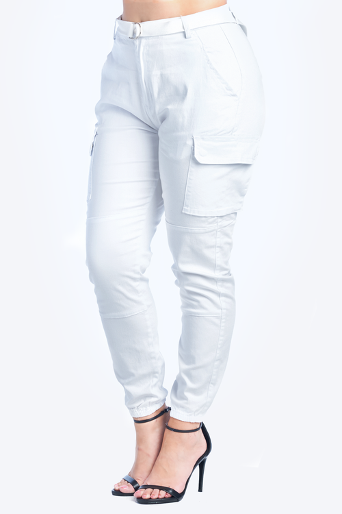 High Rise Cargo Joggers - Plus Size