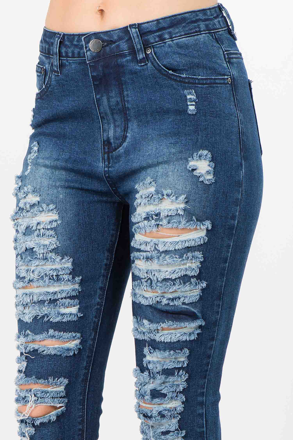 Destroyed Denim Skinny Jeans