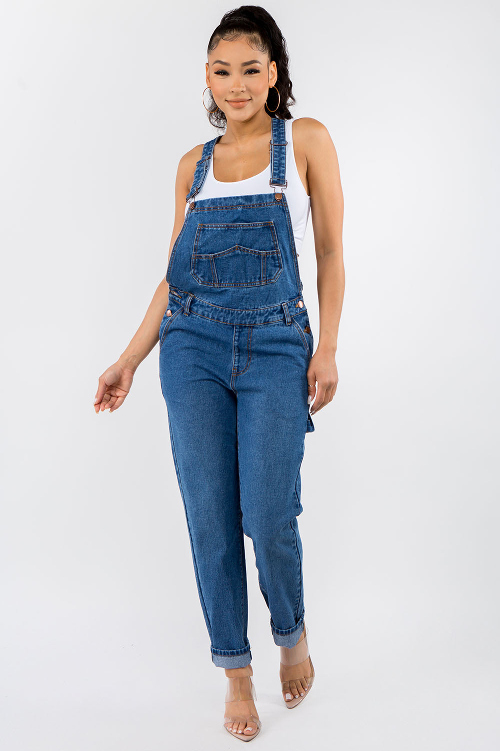 Relaxed Denim Overalls