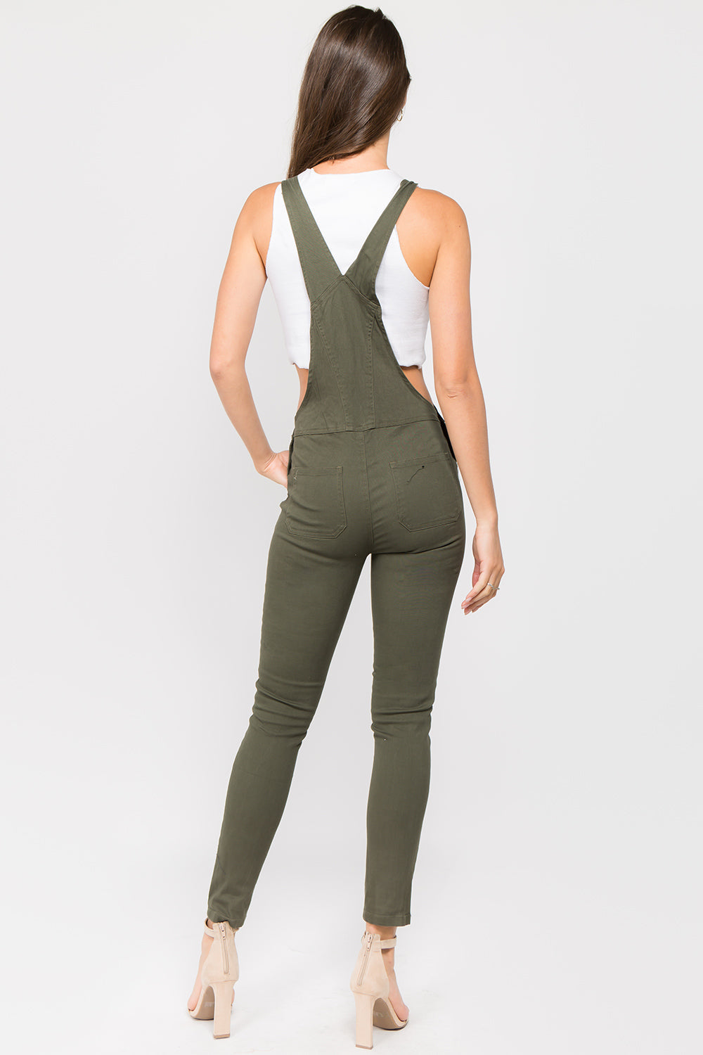 Skinny Fit Stretch Jean Overalls