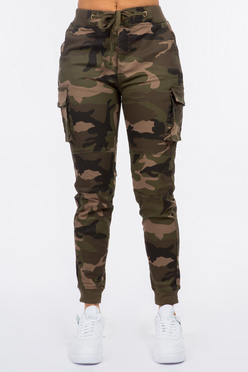 High Rise Cargo Pocket Joggers