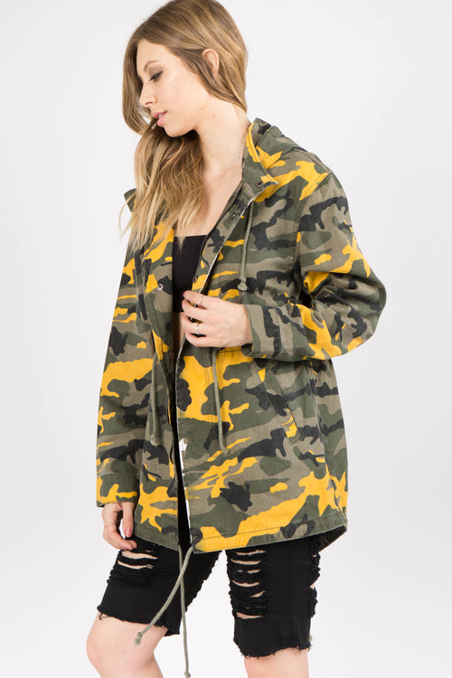 Hooded Camouflage Anorak Parka Jacket  l  LoveModa