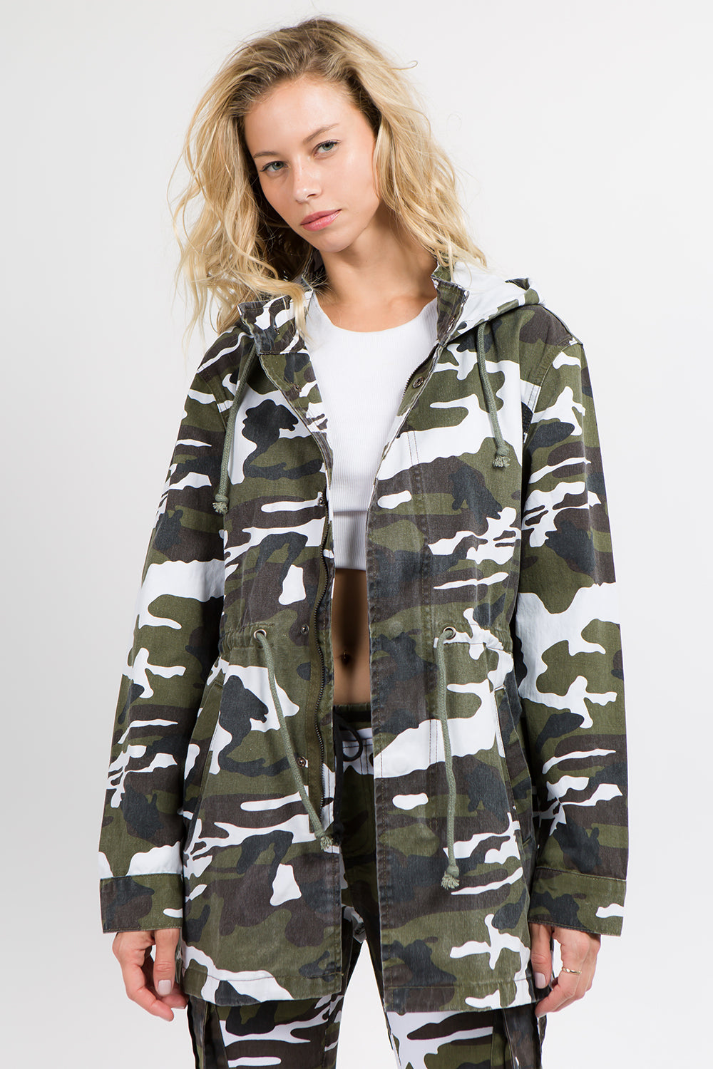 Hooded Camouflage Anorak Parka Jacket  l  LoveModa